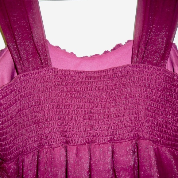 Purple Dress W/Rossette Bodice Size XL By Daisy - Picture 4 of 5